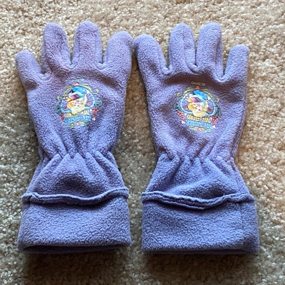 Girls Frozen Elsa & Anna fleece gloves size xs - Picture 9 of 10